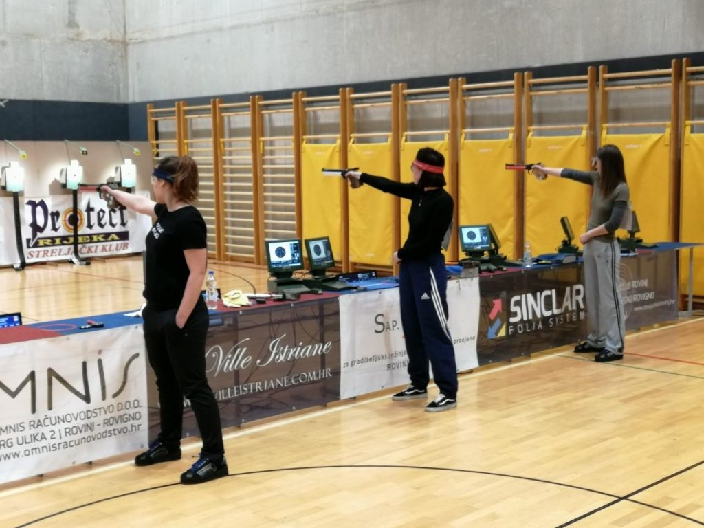 Finale kupa hrvatske u sportskom streljaštvu u Rovinju 2019 zračni pištolj žene
