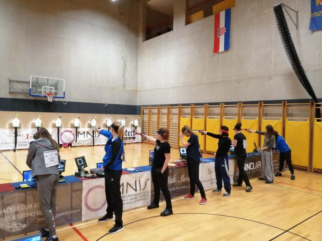 Finale kupa hrvatske u sportskom streljaštvu u Rovinju 2019 zračni pištolj žene